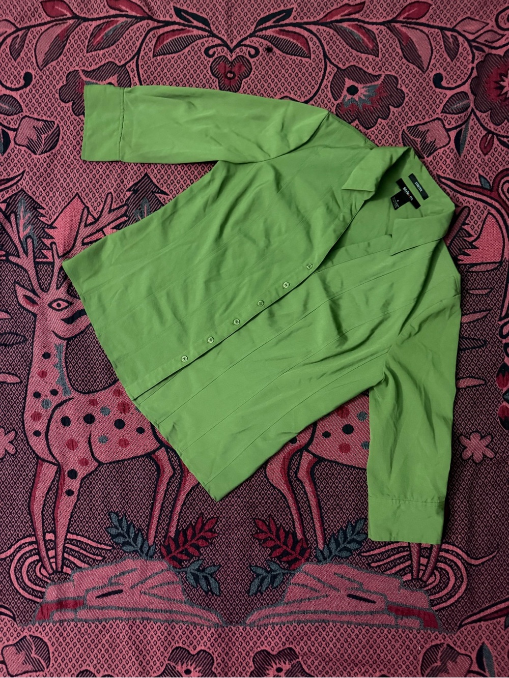 Style & Co. Bright Green Button-Down Women's Shirt